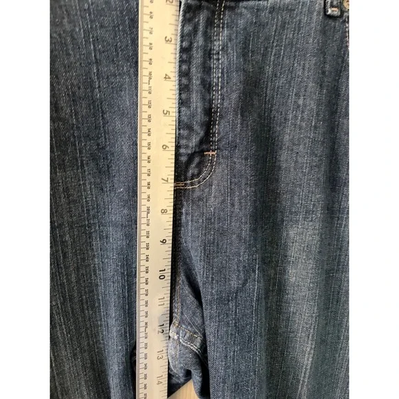 Riders by Lee Womens 18W L Dark Wash High Rise Straight Leg Jeans Stretch EUC - Picture 9 of 10